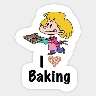 I Love Baking Sticker